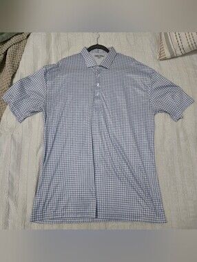 Collars & Co. - Blue Check Short Sleeve Shirt